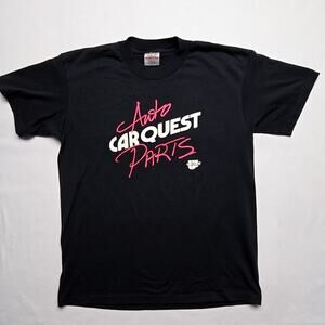 Vintage Auto Carquest Parts Shirt Black Graphic Oneita Mens XL Car Tee 90s